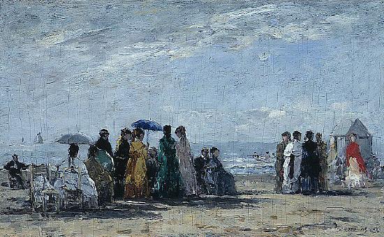 Eugene Boudin The Beach at Trouville China oil painting art